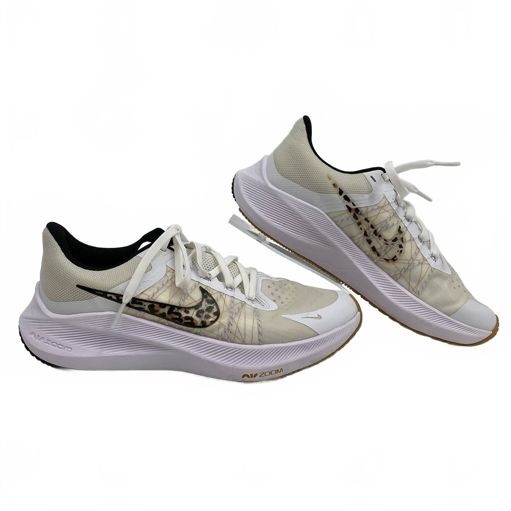 Nike White Cream Zoom Winflo Sneakers Lace-up | Womens 8